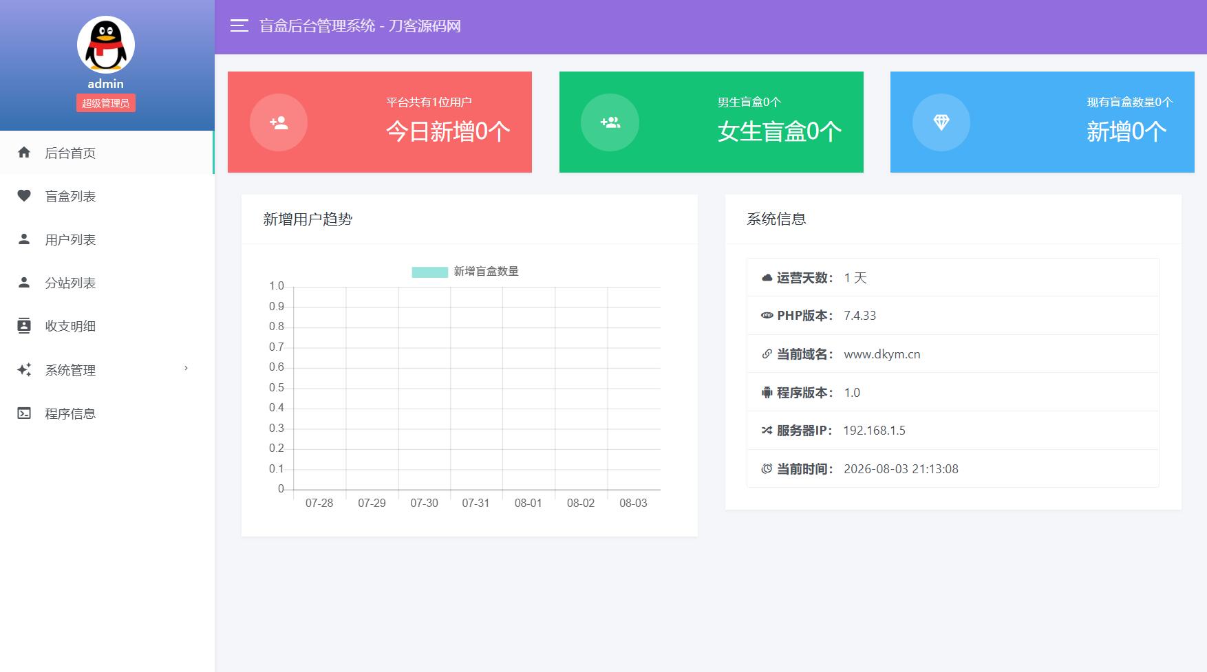 【YM1084】豪华交友盲盒系统源码含会员分站分销系统可易支付