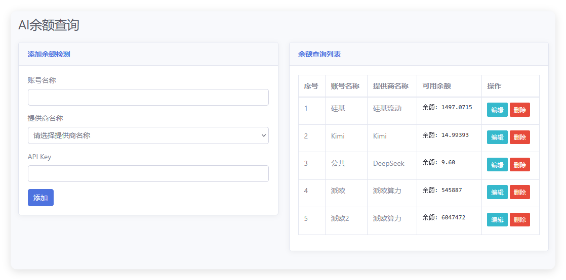 AI余额查询 - emlog插件