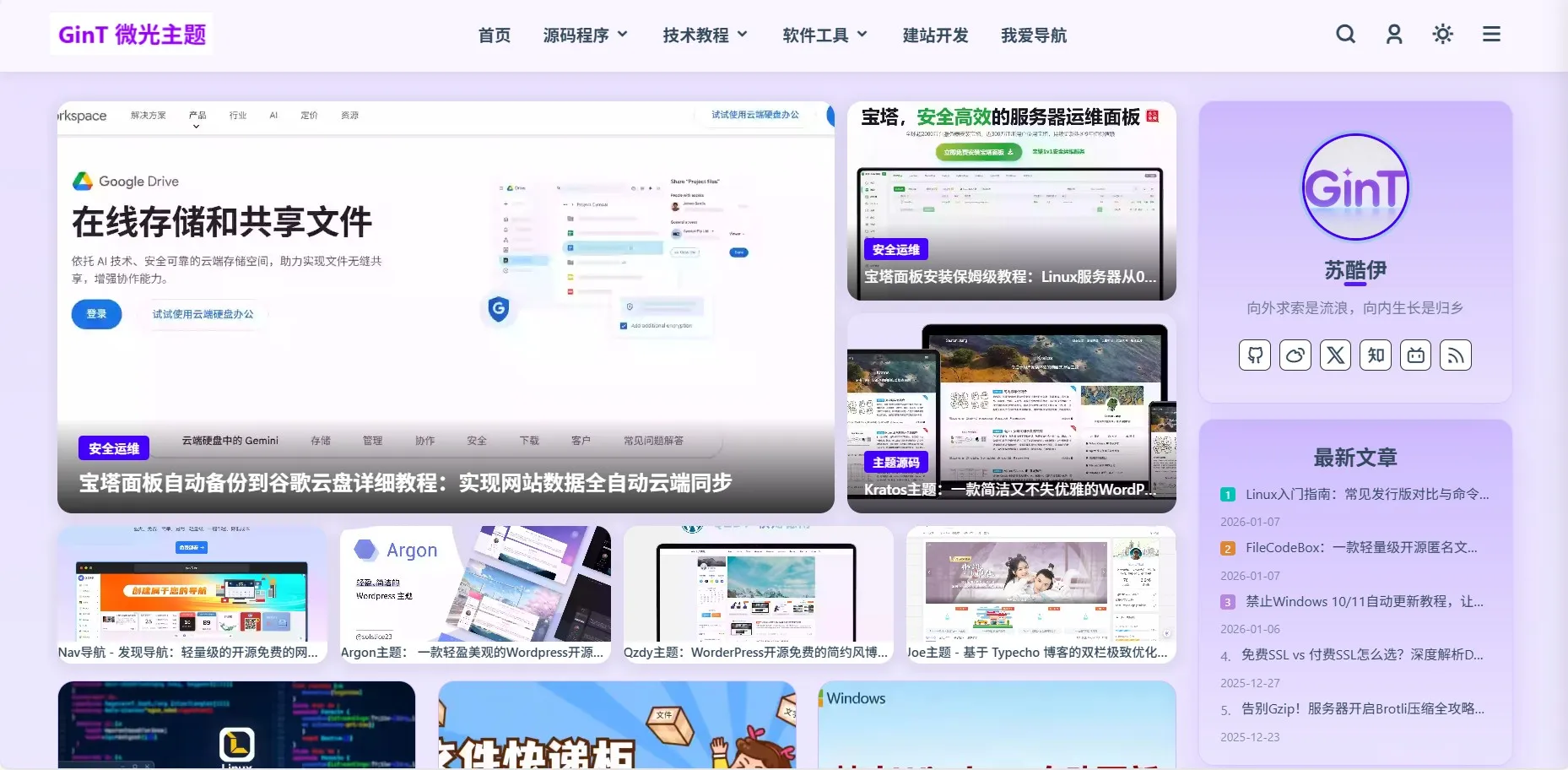 GinT 微光主题演示图 GinT 微光主题演示图