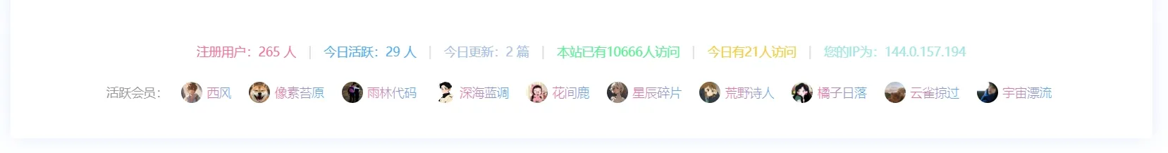 用户统计数据记录 - emlog插件
