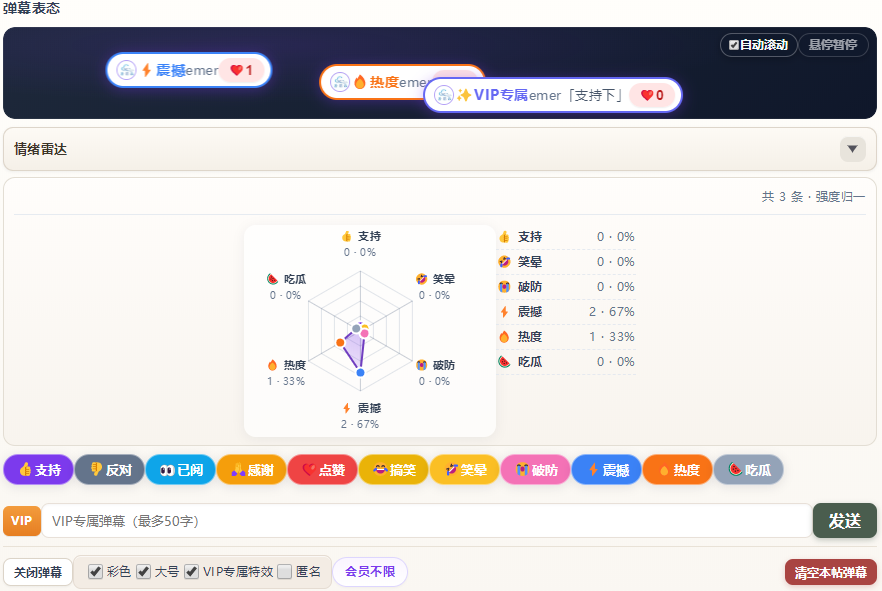 弹幕互动表态插件 - emlog插件