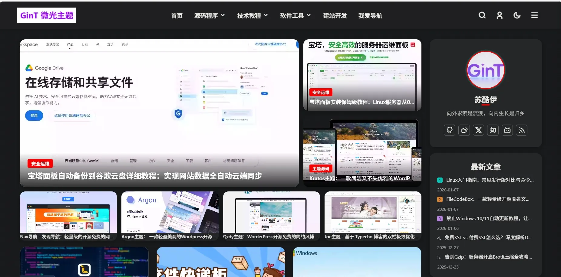 GinT 微光主题演示图 GinT 微光主题演示图
